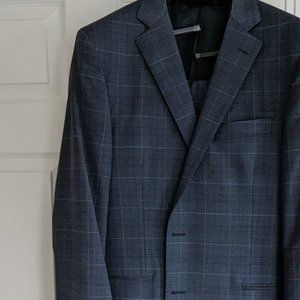 Brooks Brothers 1818 Regent Fit Blue Check 42R/36w Suit Italian Made REDA Wool